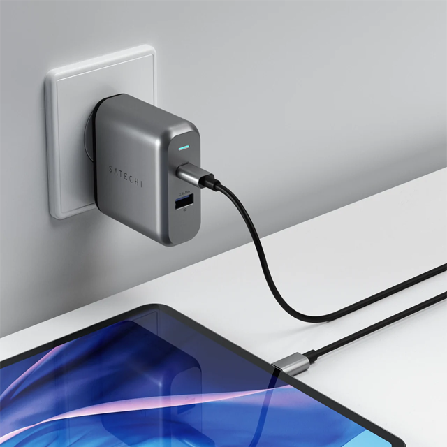 Cargador pared dual 30W Satechi USB-C / USB-A